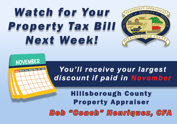 Watch for your Property Tax Bill